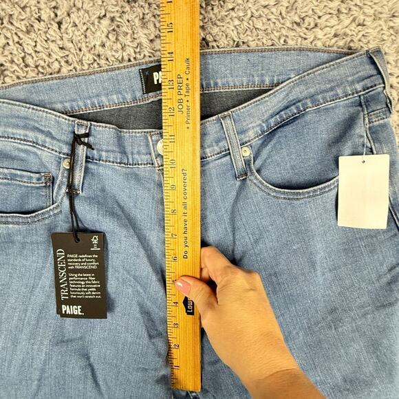 Paige Normandie Straight Leg Jeans Light Denim Donnelly Blue Jeans Sz 35 Men's - Picture 13 of 16